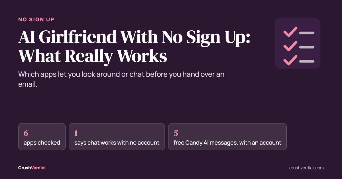 AI Girlfriend With No Sign Up: What Actually Works: key facts